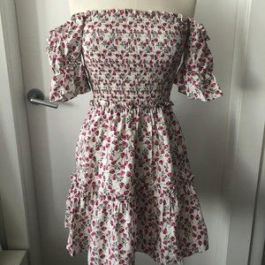 Off shoulder mini dress from Topshop